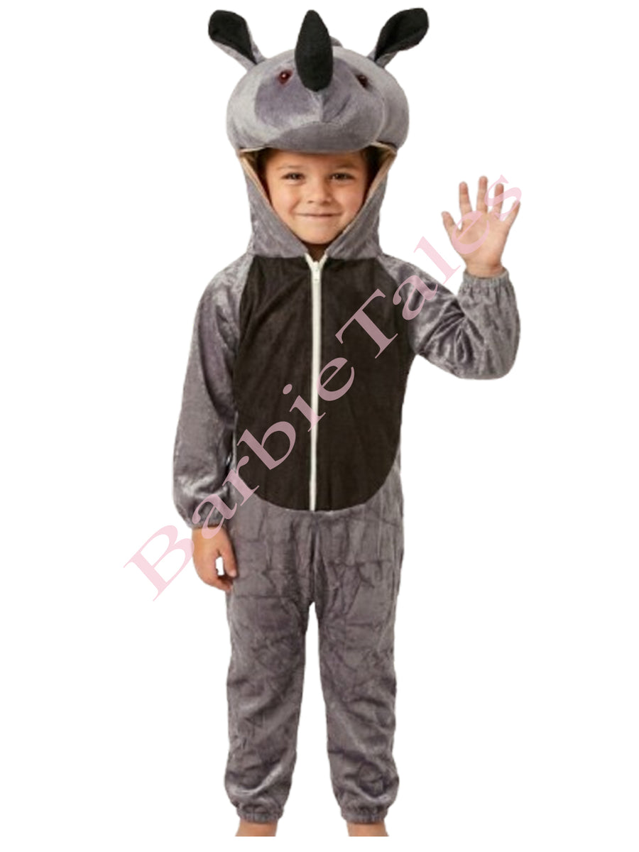 Rhino Wild Forest Animal Kids Fancy Dress Costume