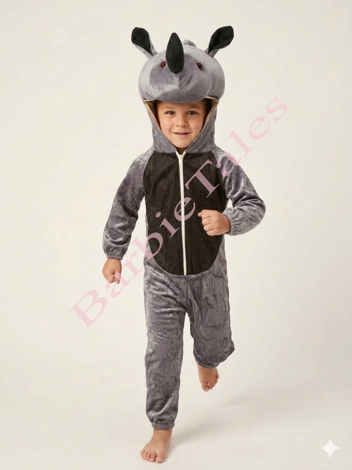 Rhino Wild Forest Animal Kids Fancy Dress Costume