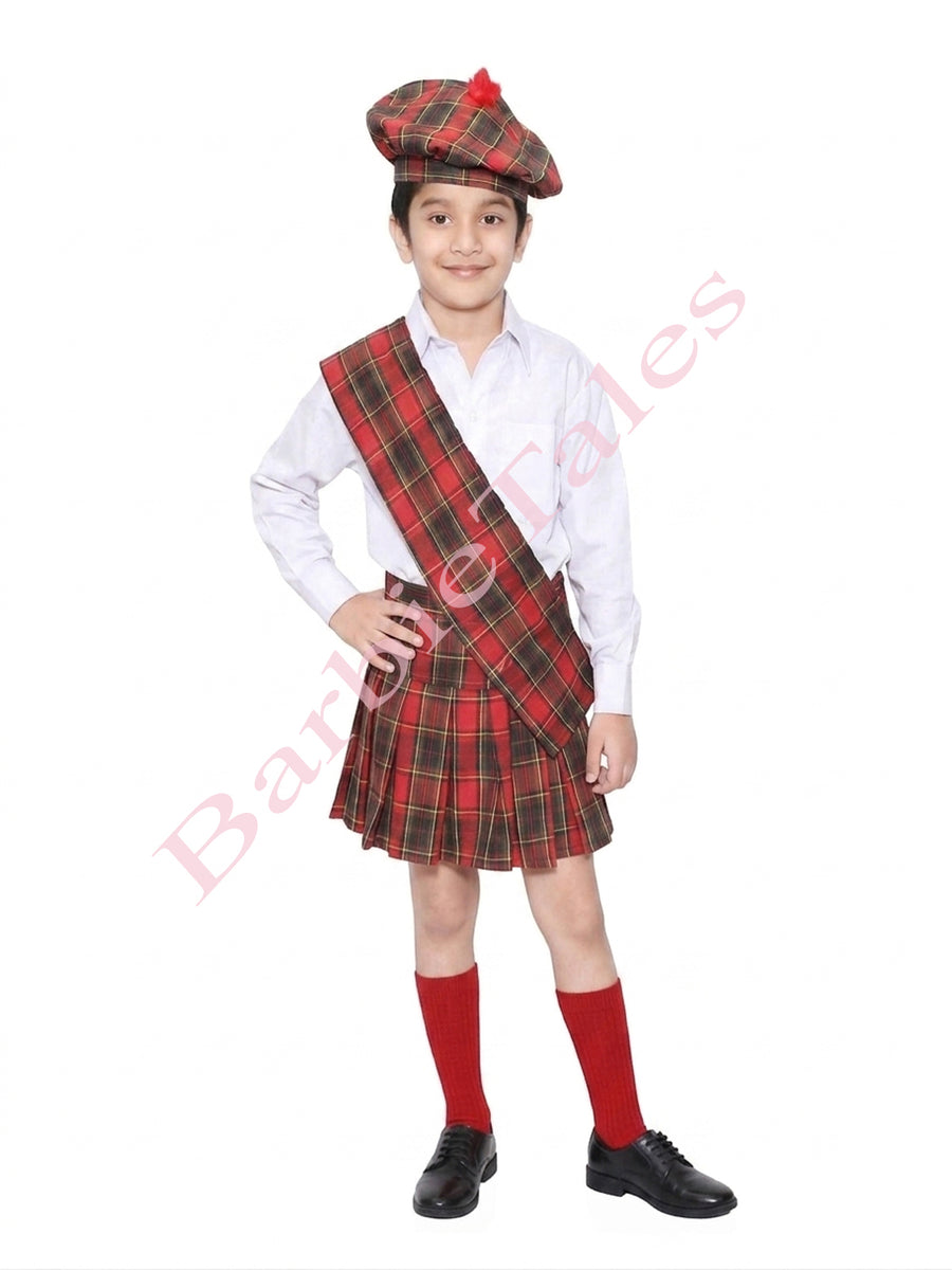 Scotish Boy Kids Fancy Dress Costume