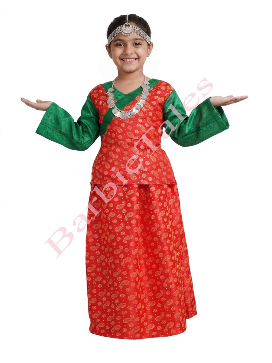 Sikkim Girl Kids Fancy Dress Costume