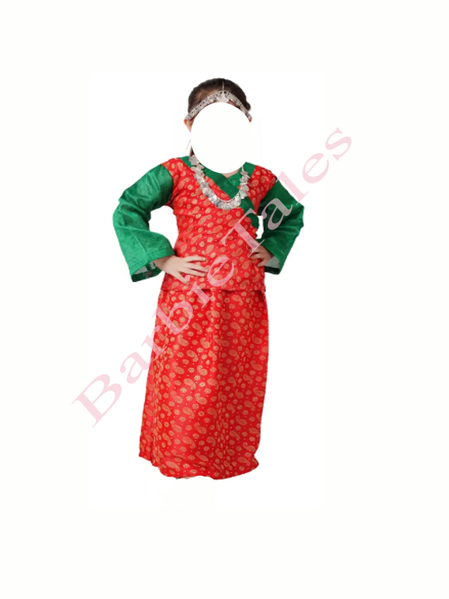 Sikkim Girl Kids Fancy Dress Costume