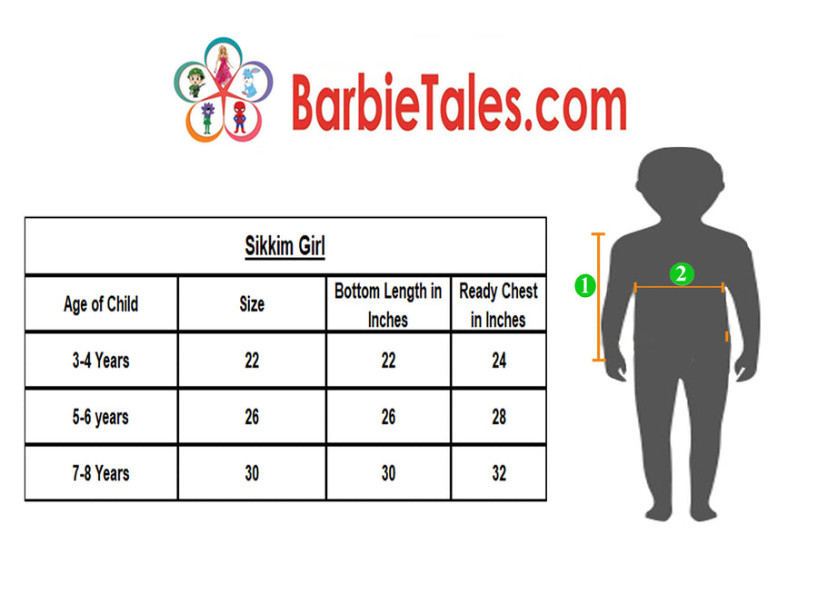 Sikkim Girl Kids Fancy Dress Costume