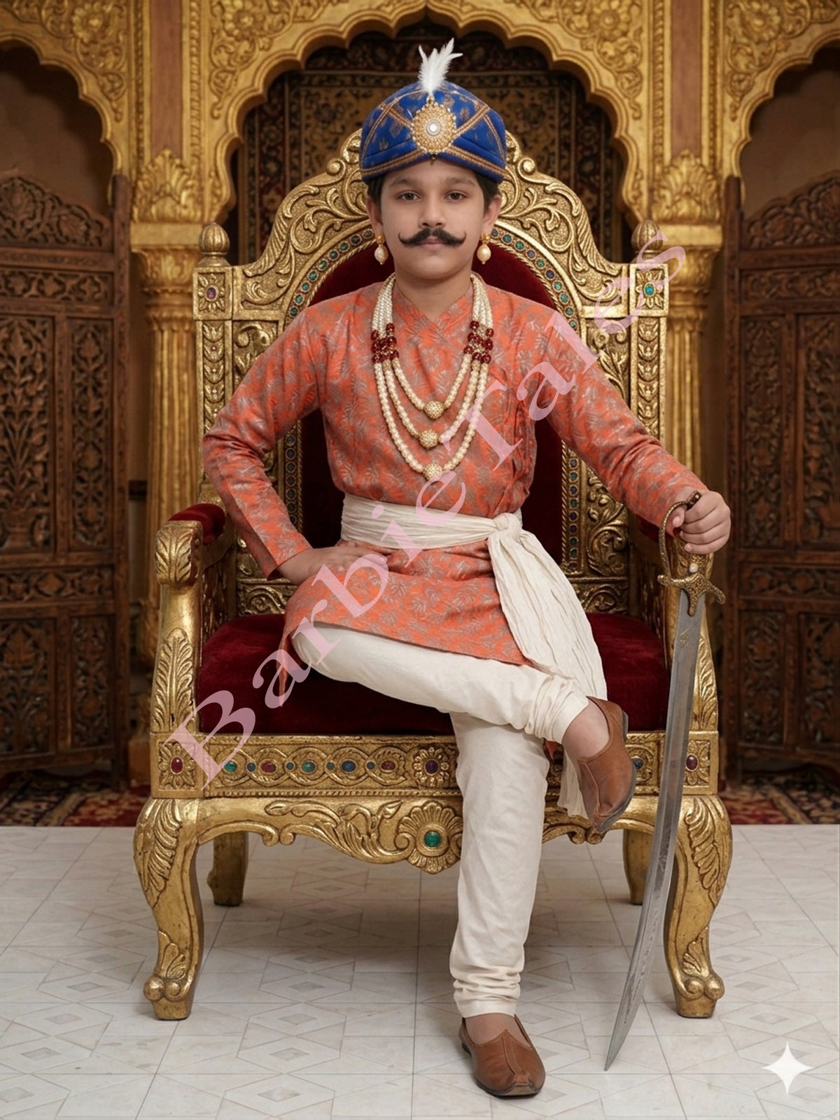 King Sree Krishnadevaraya Kids Fancy Dress Costume