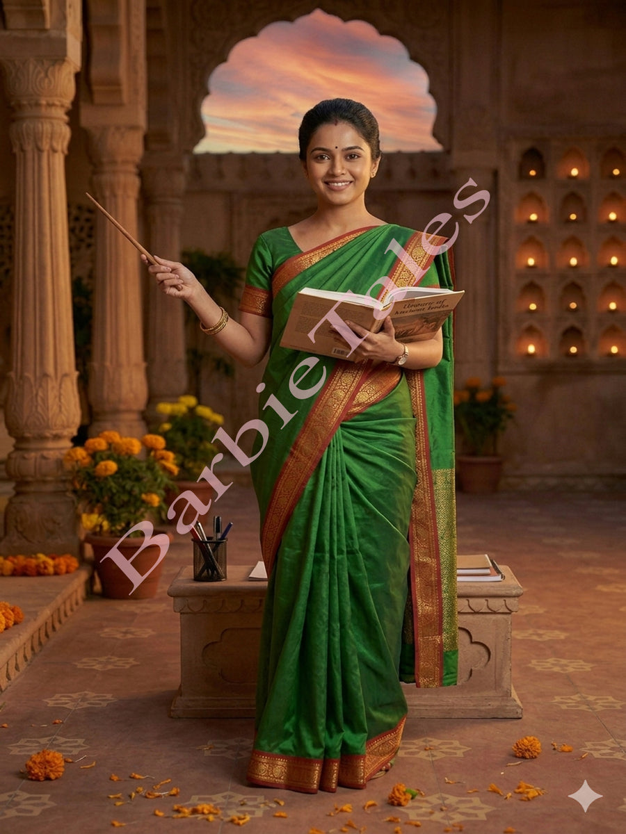 Teacher Girl Fancy Dress-GREEN