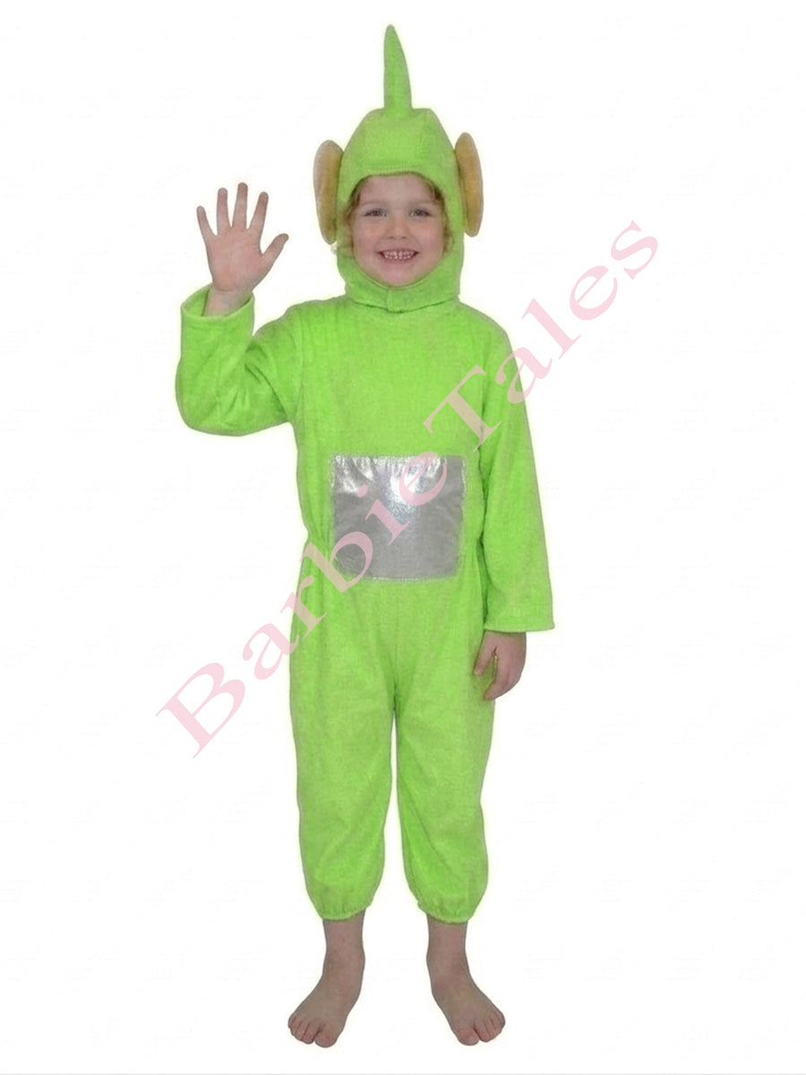 Teletubbies Green Superhero Kids Fancy Dress Costume