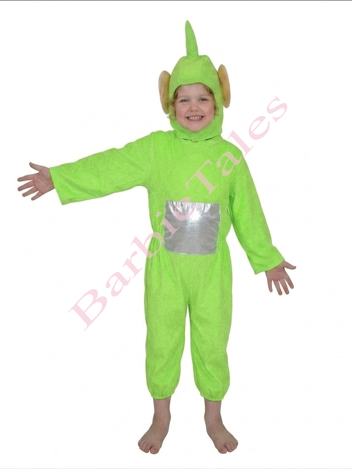 Teletubbies Green Superhero Kids Fancy Dress Costume