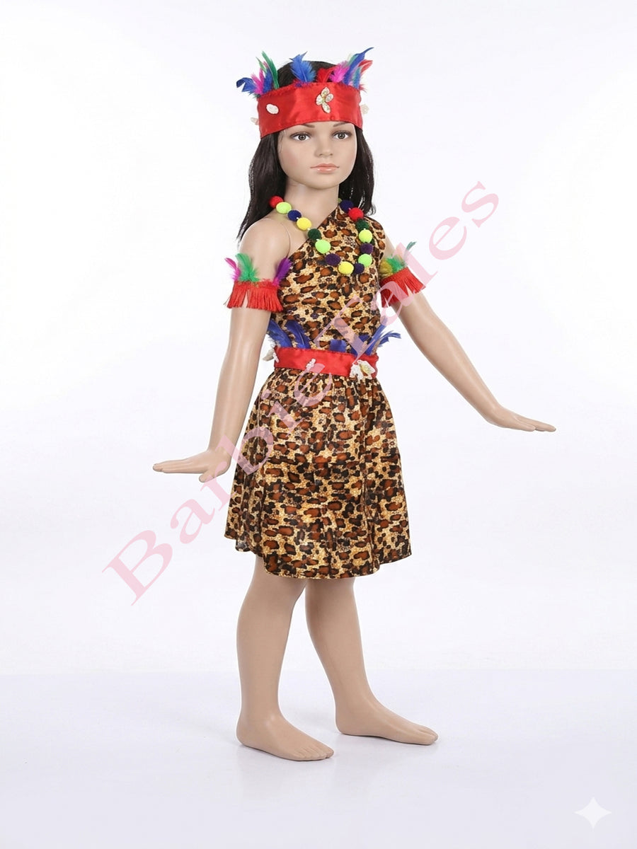 Tribal Girl Kids Fancy Dress Costume
