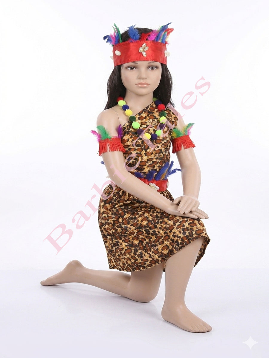 Tribal Girl Kids Fancy Dress Costume
