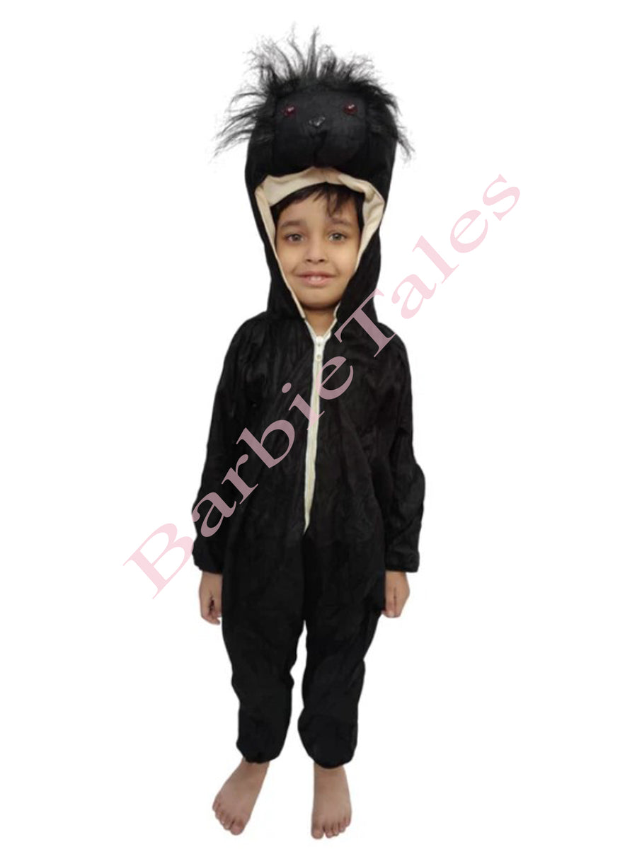 Chimpanzee Gorilla Black Monkey Animal Kids Fancy Dress Costume
