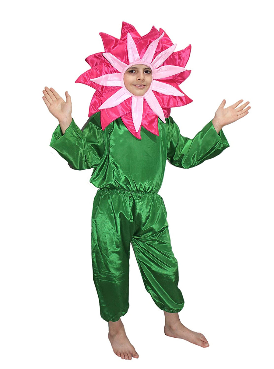 Magenta Flower Kids Fancy Dress Costume