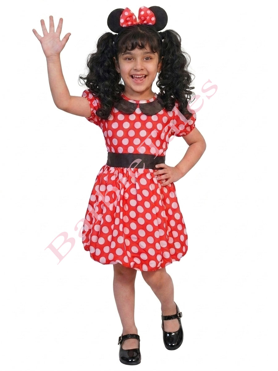 Minni Mouse Frock Kids Fancy Dress Costume