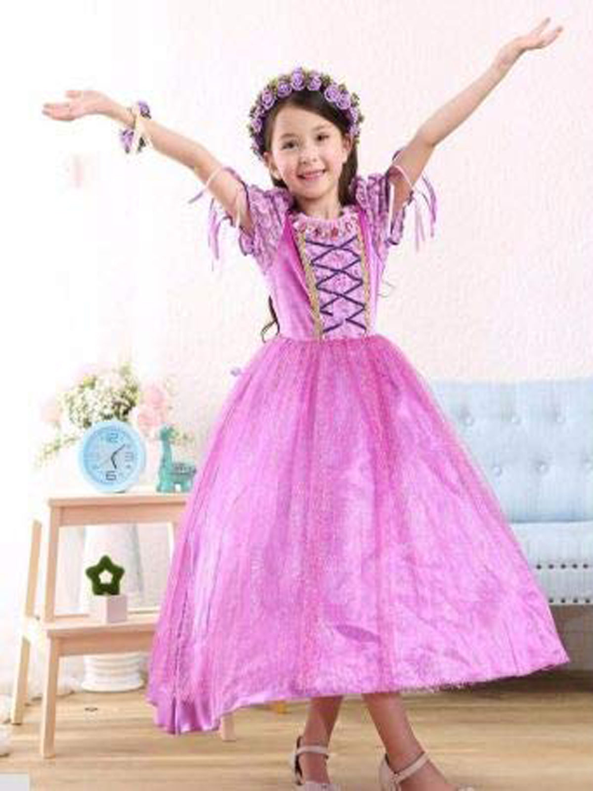 Rapunzel Princess Kids Fancy Dress Costume C Imported