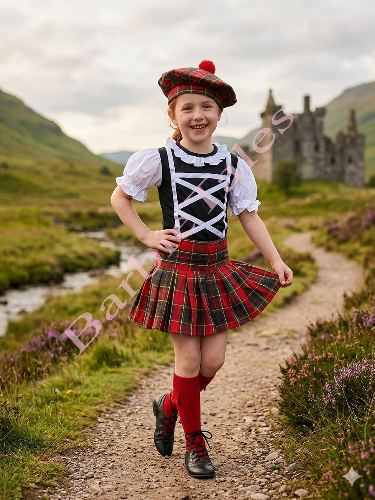 Scotish Girl Kids Fancy Dress Costume
