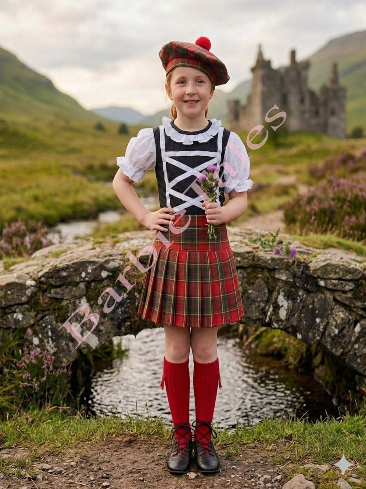 Scotish Girl Kids Fancy Dress Costume