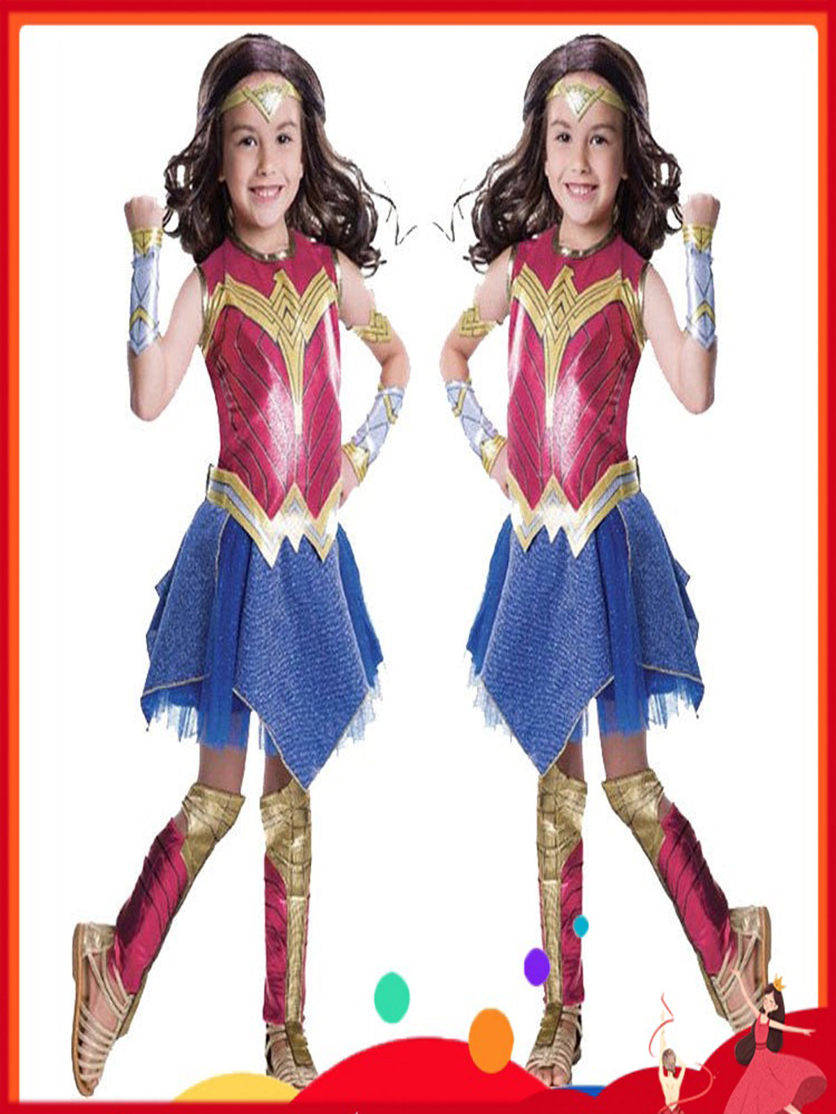 Wonder Woman Kids Fancy Dress Costume C Imported BarbieTales