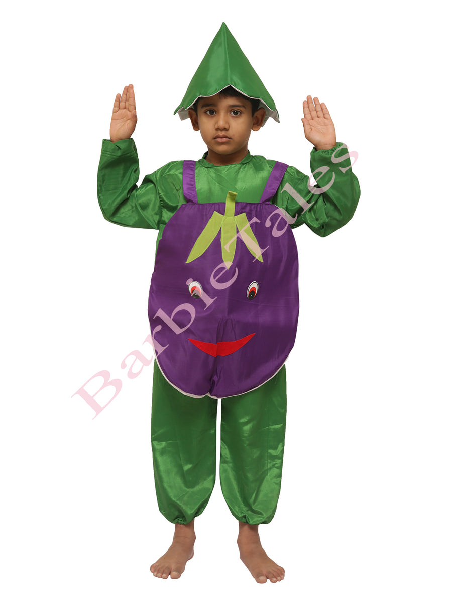 Brinjal Eggplant Baingan Vegetable Kids Fancy Dress Costume