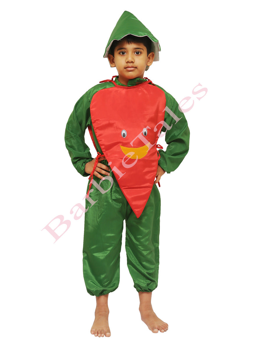 Red Chilli Lal Mirch Vegetable Kids Fancy Dress Costume
