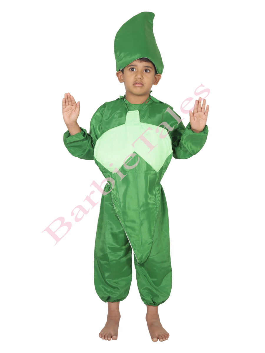 Lady Finger Vegetable Kids Fancy Dress Costume