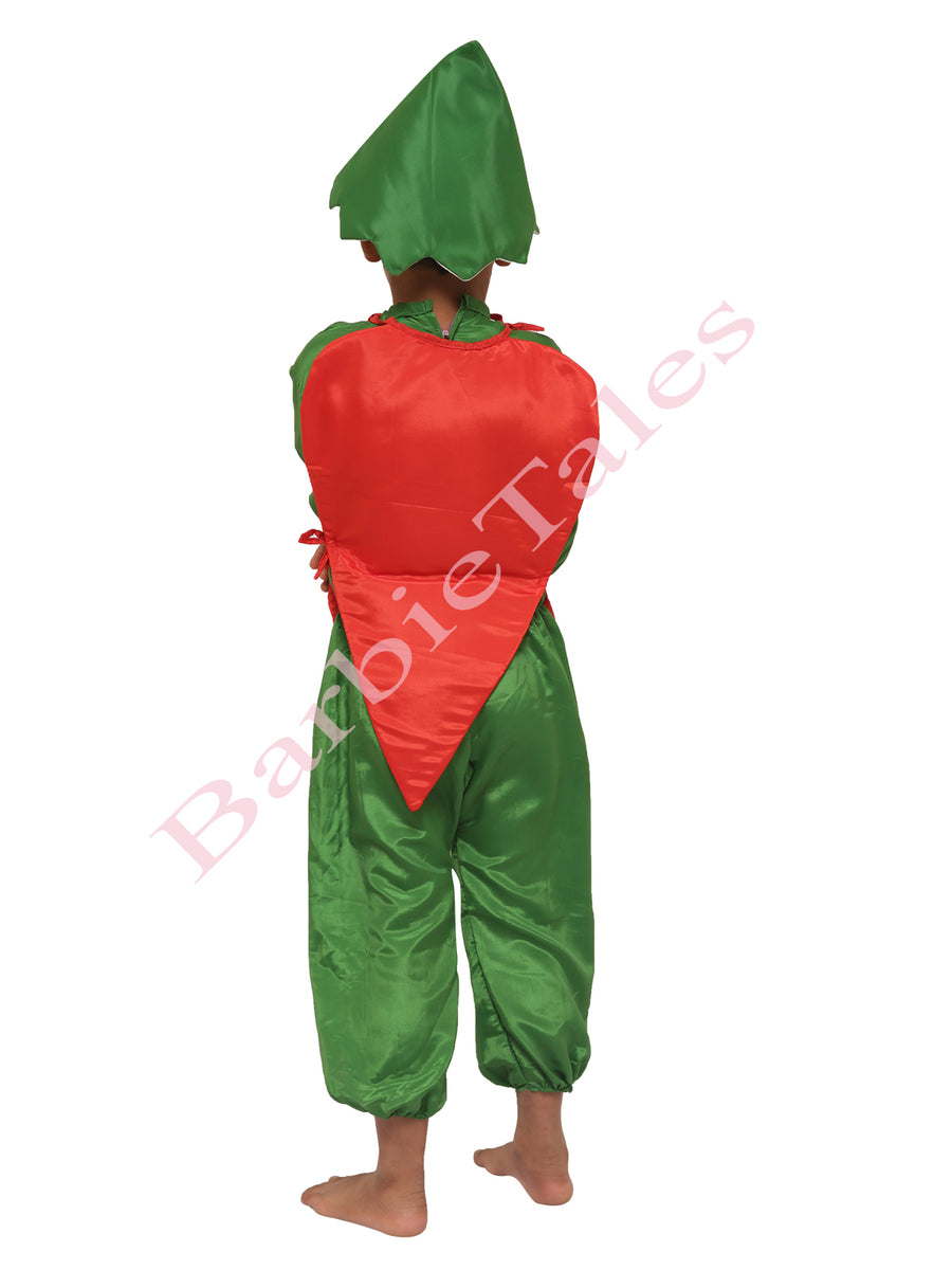 Red Chilli Lal Mirch Vegetable Kids Fancy Dress Costume