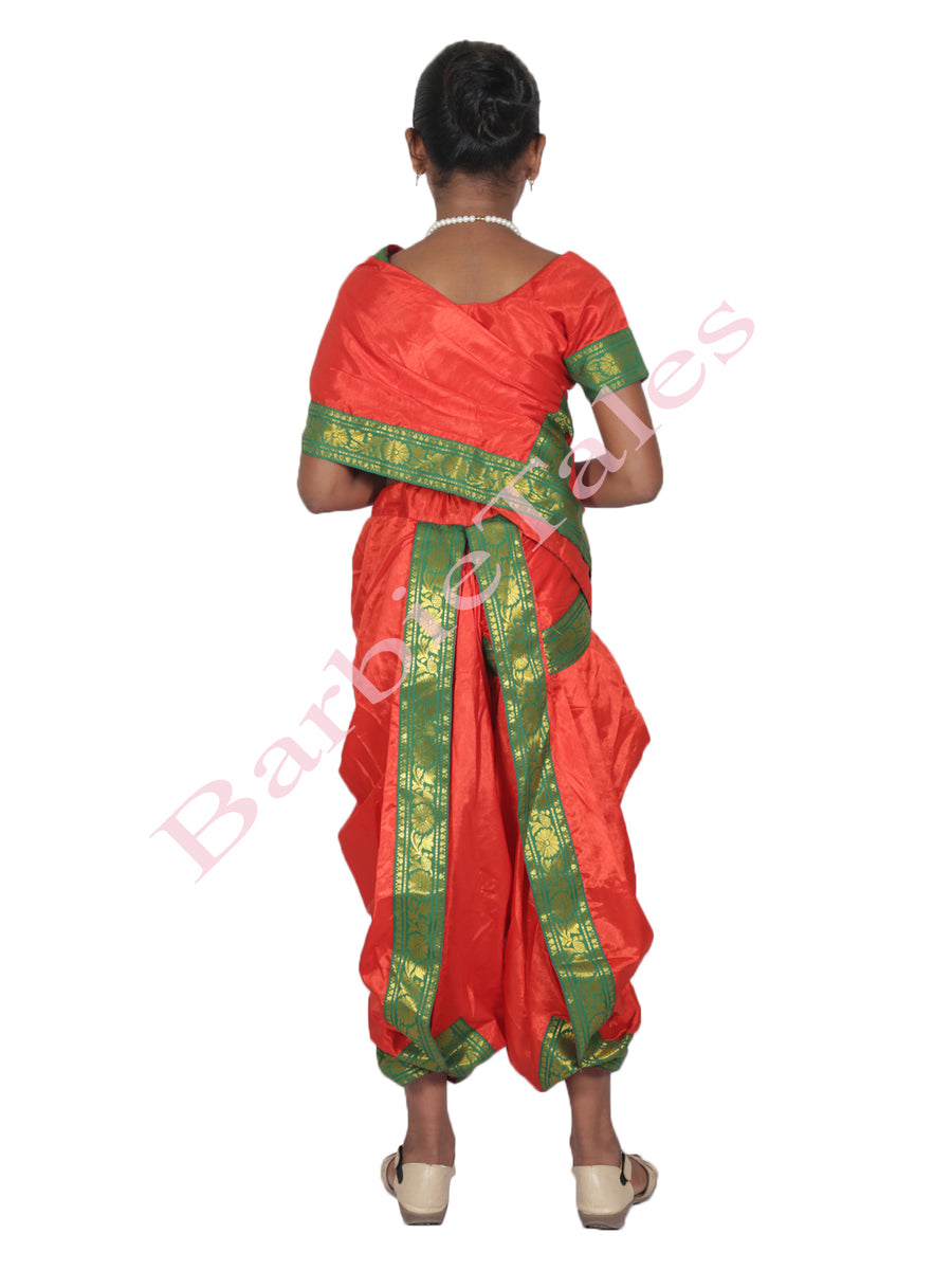 Maharastrian Sari Fancy Dress For Girls