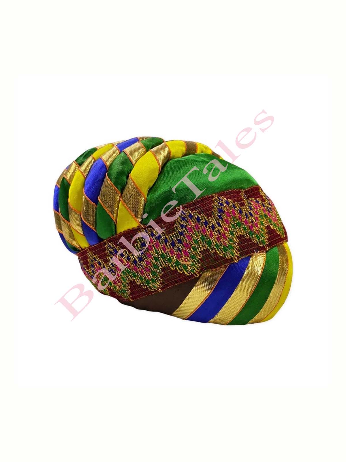 Akbar Mughal King Pagdi Turban Safa  For Adults & Kids-GREEN