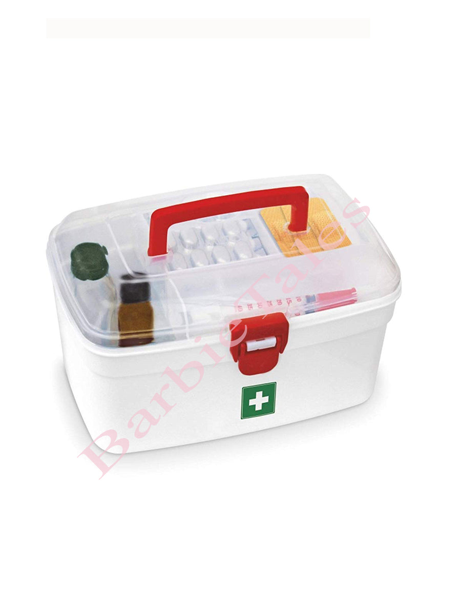 First Aid Kit Medical Box -  Plastic Utility Container  (White)