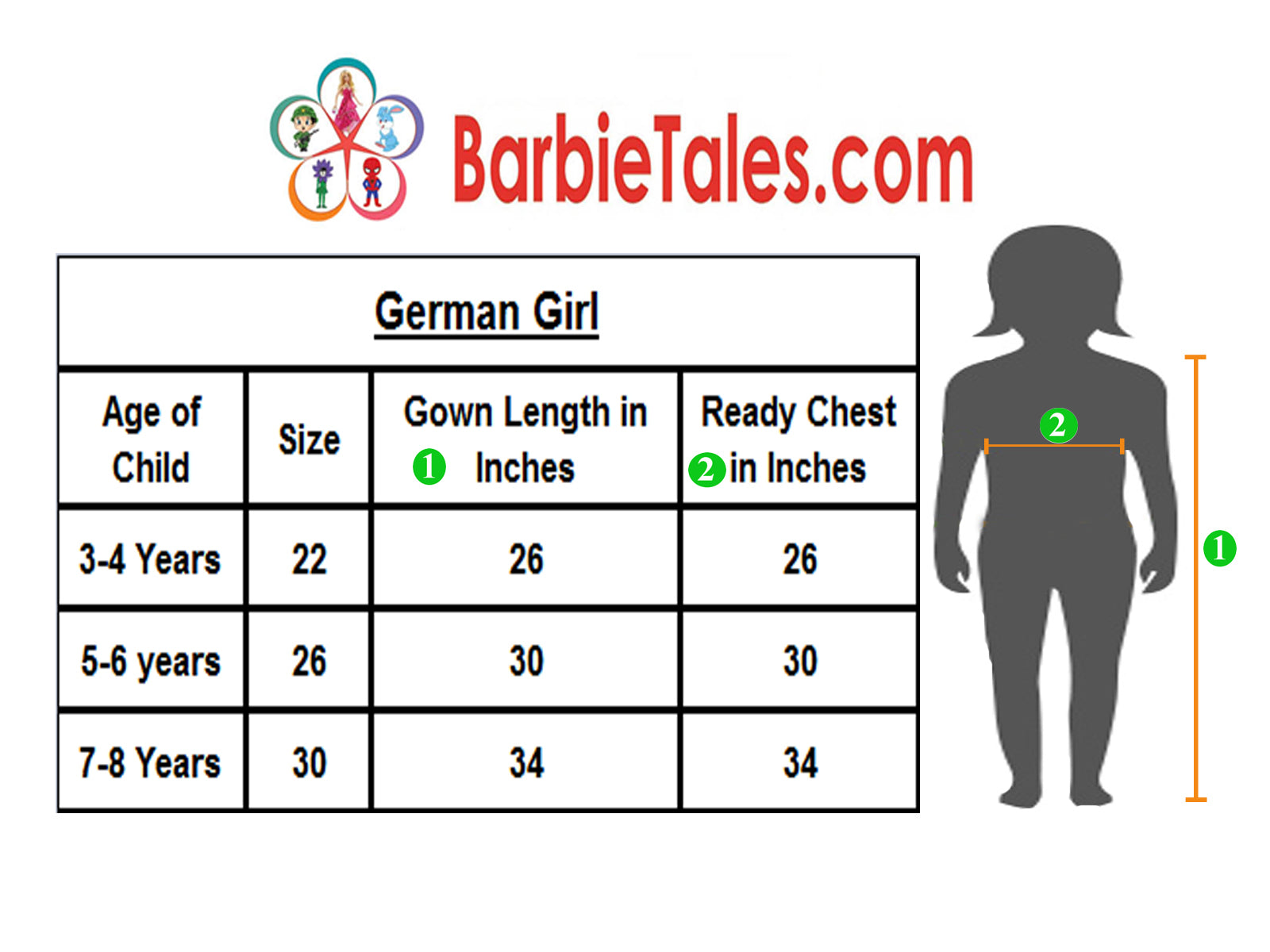 German Girl Kids Fancy Dress Costume