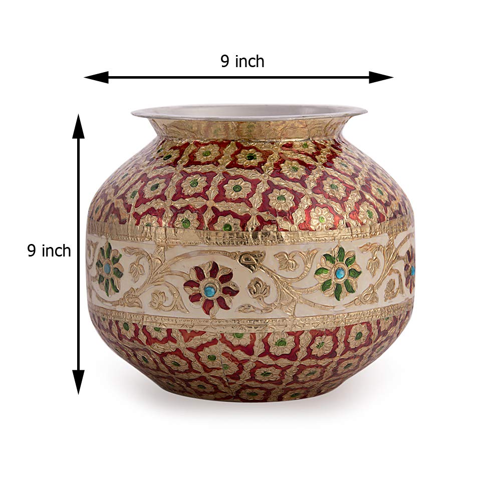 Gopika Radha Lakshmi Designer  Brass Plated Pot