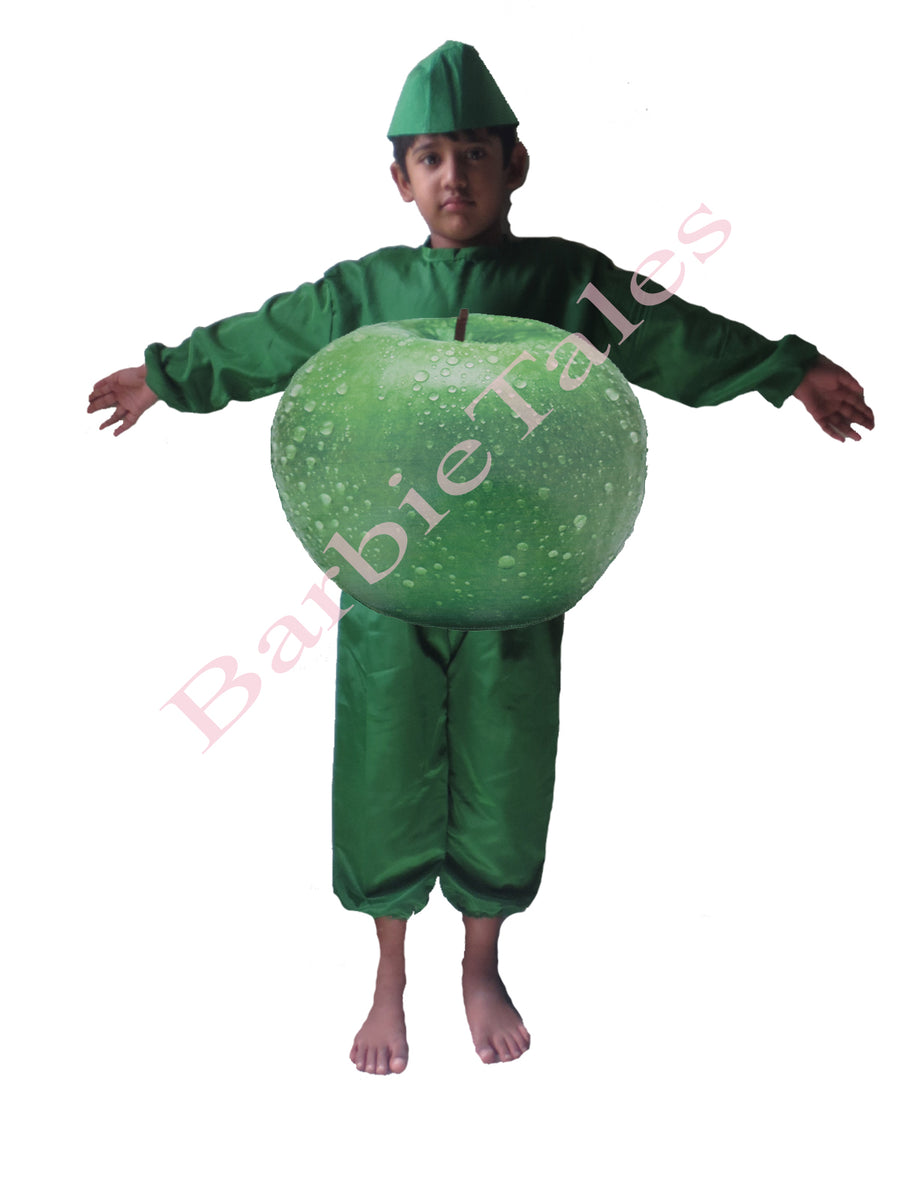 Green apple Fruit Kids Fancy Dress Costume