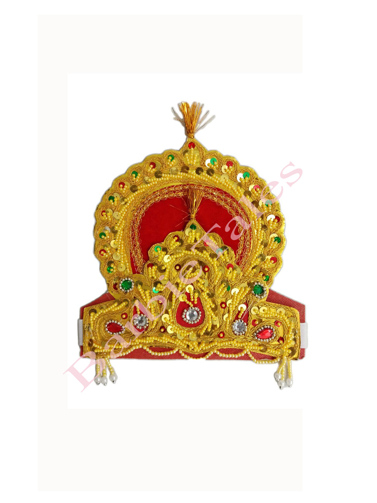 Indian Gods Kings Multicolour Double Mukut Crown  Kids