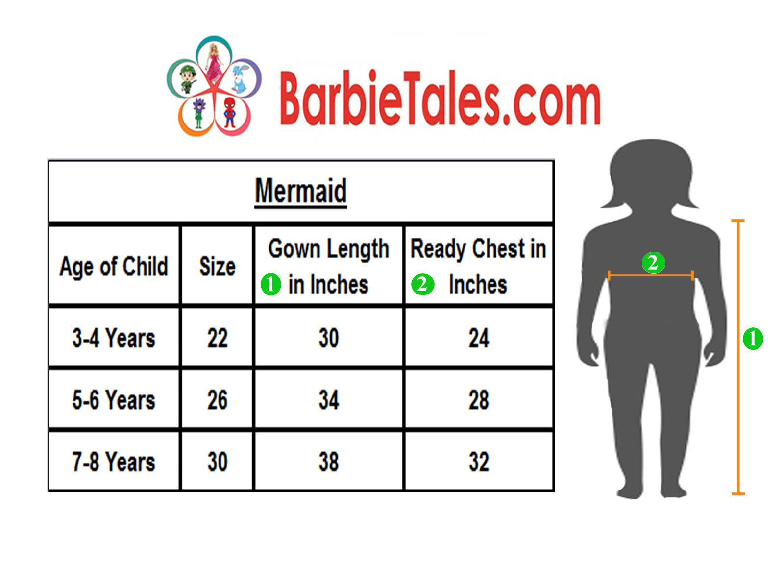 Mermaid Fairy Tales  Kids Fancy Dress  Costume