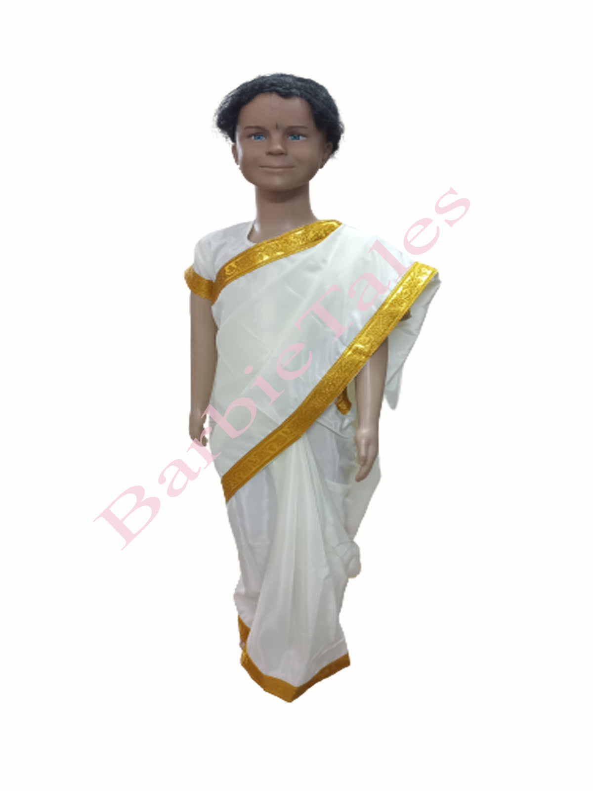 Buy Traditional Kerala Gold Kasavu Dhavani With Flaming Yelow Rawsilk  Choli/ Kerala Half Saree for Girls/ Onam Dress Online in India - Etsy