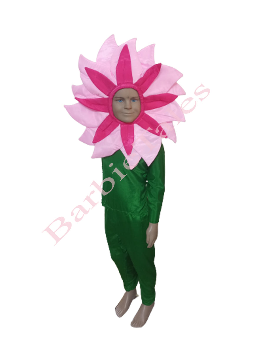 Pink Flower Kids Fancy Dress Costume