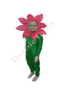 Red Polka Flower Kids Fancy Dress Costume