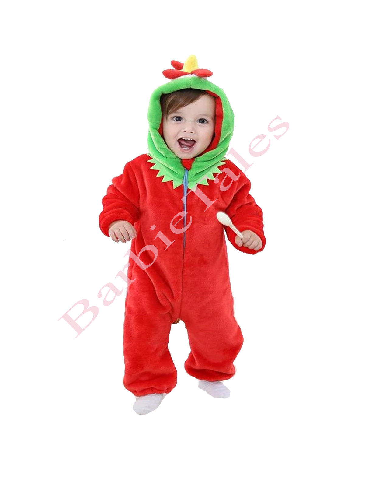 Red Chicken Hoodie Rompers