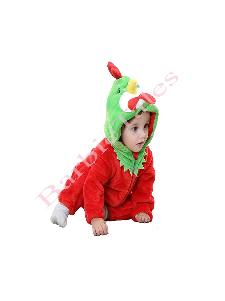 Red Chicken Hoodie Rompers