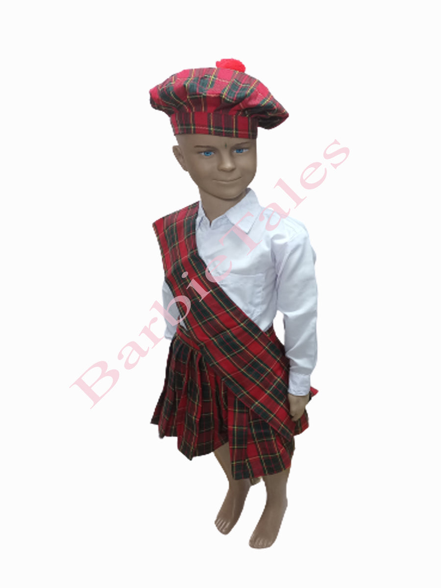 Scotish Boy Kids Fancy Dress Costume