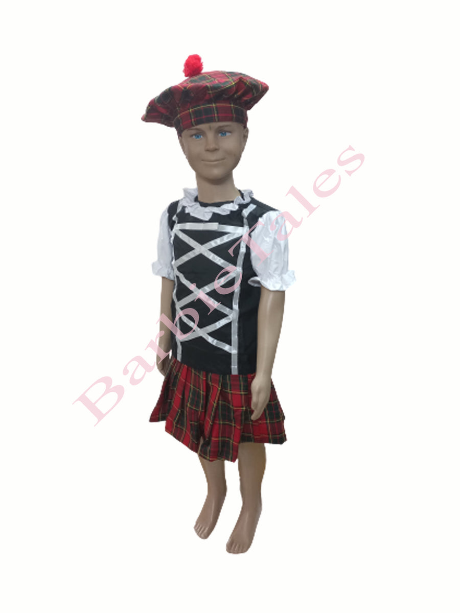 Scotish Girl Kids Fancy Dress Costume