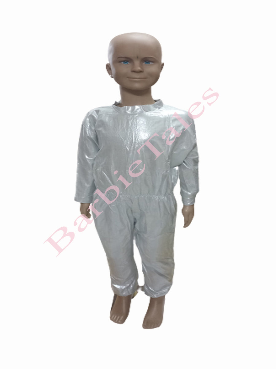 Silver Jumpsuit Kids Fancy Dress Costume