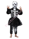 Skeleton Girl Fancy Dress For Kids Halloween Costume