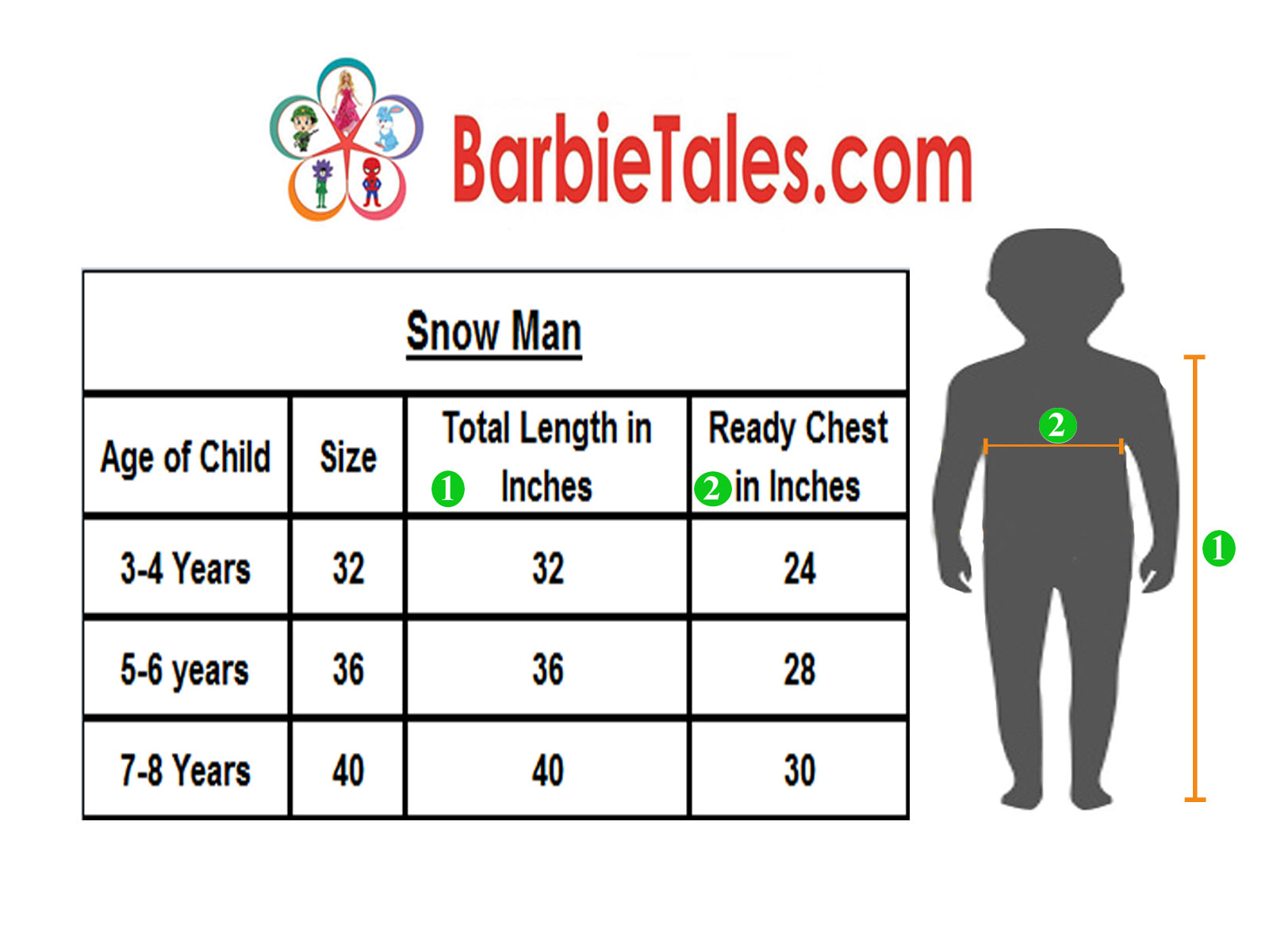 Snow Man Kids Fancy Dress Costume