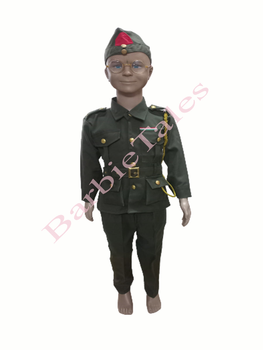 Subhash Chandra Bose Freedom Fighter Kids Fancy Dress Costume