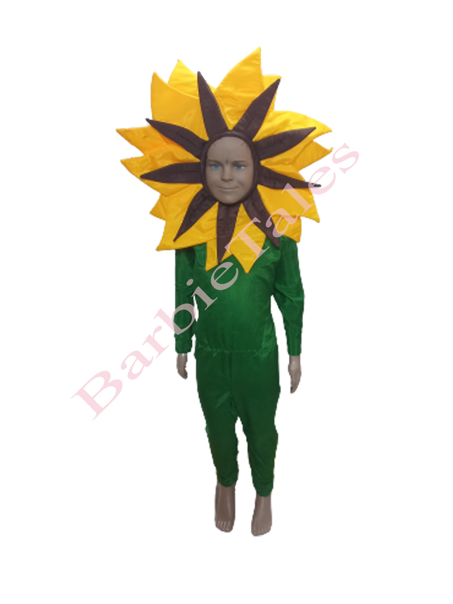 Sun Flower Yellow Kids Fancy Dress Costume