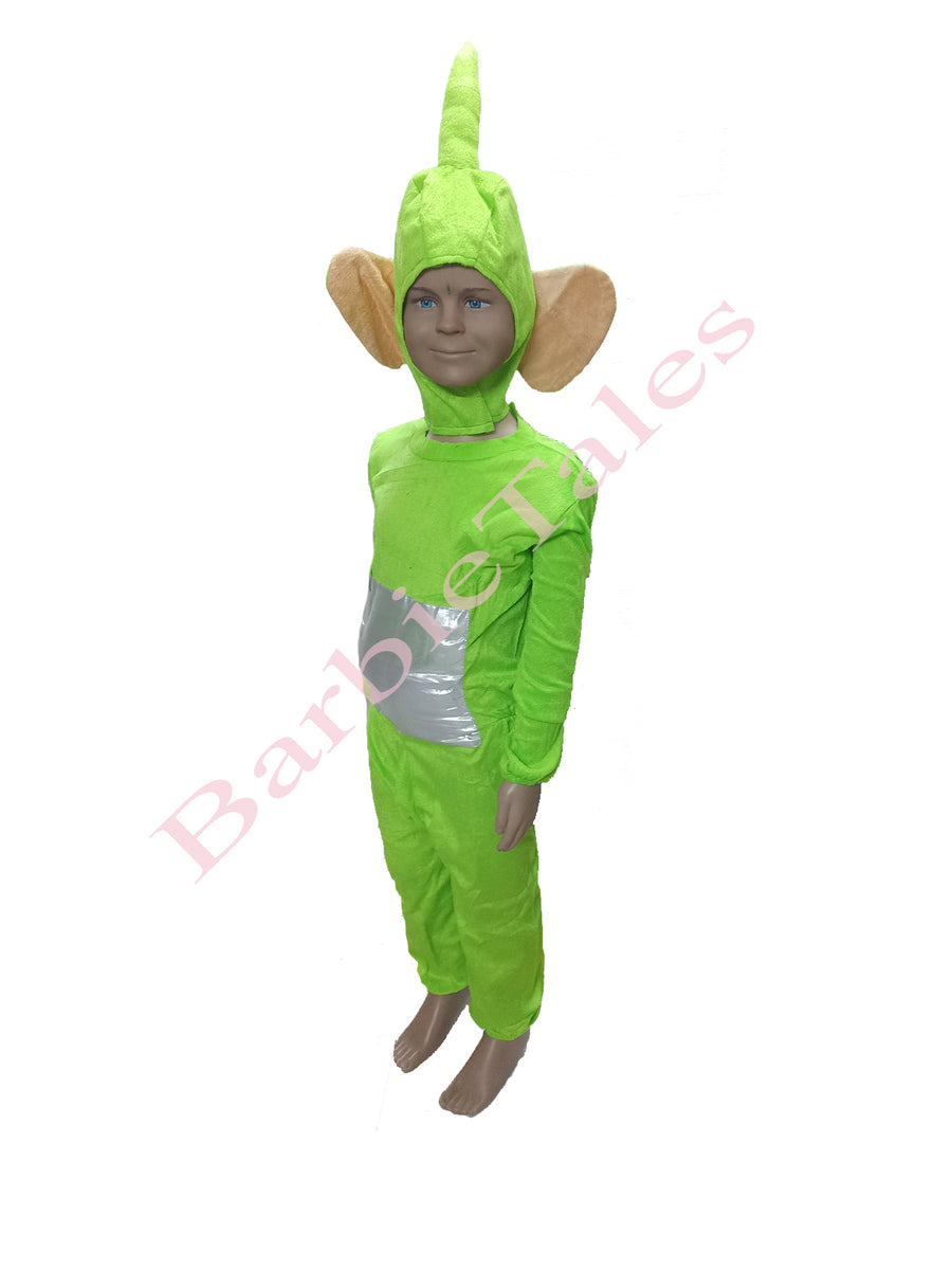 Teletubbies Green Superhero Kids Fancy Dress Costume