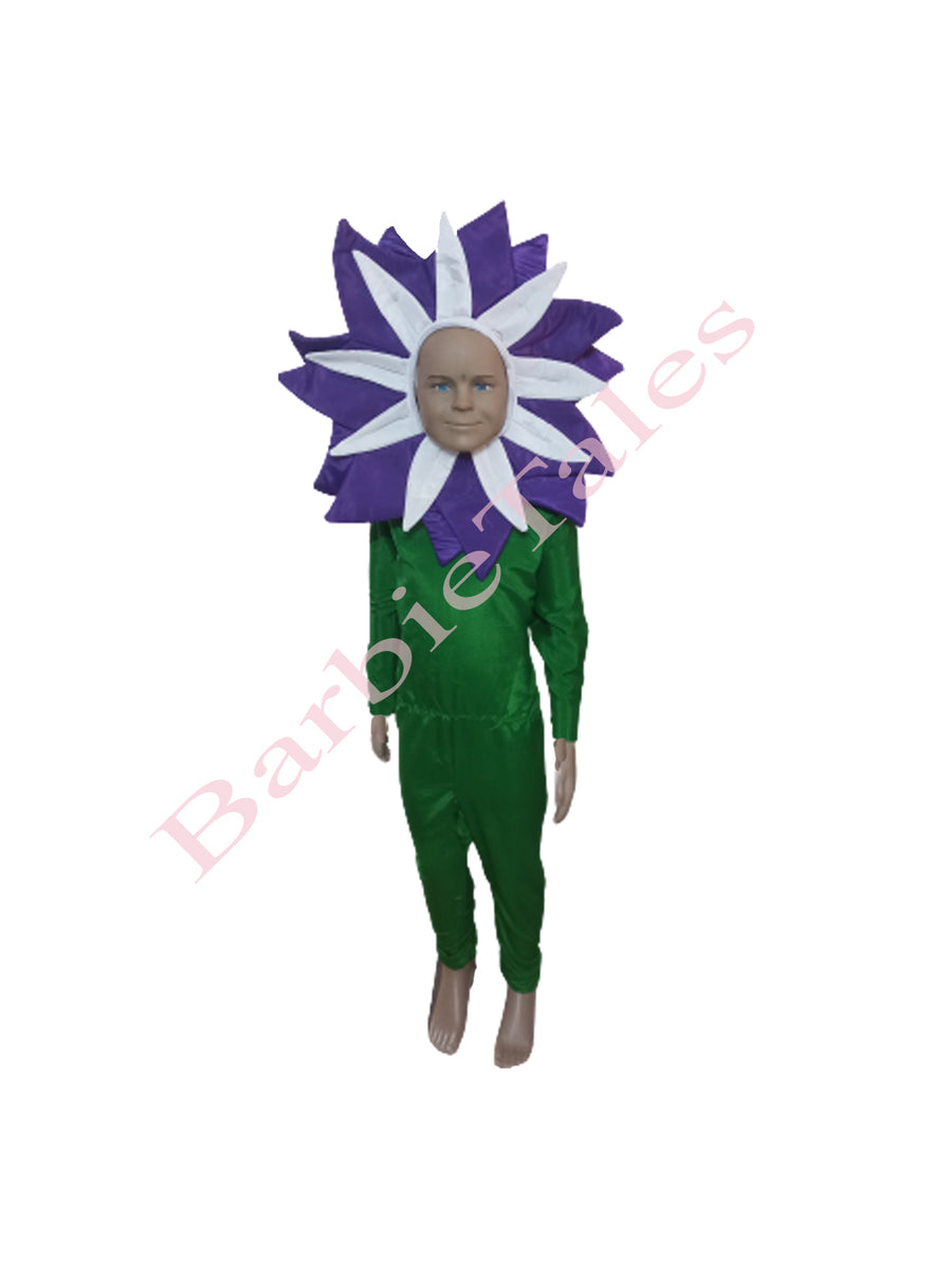 Violet Purple Flower Kids Fancy Dress Costume