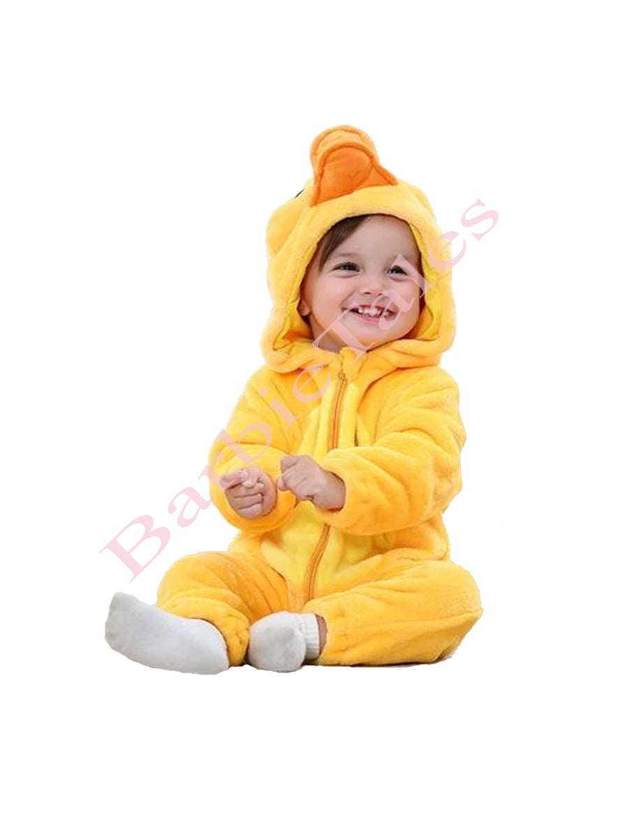 Yellow Duck Hoodie Rompers