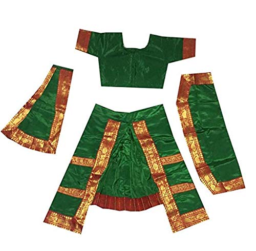 Bharatanatyam Indian Classical Dance Costume For Girls -Green