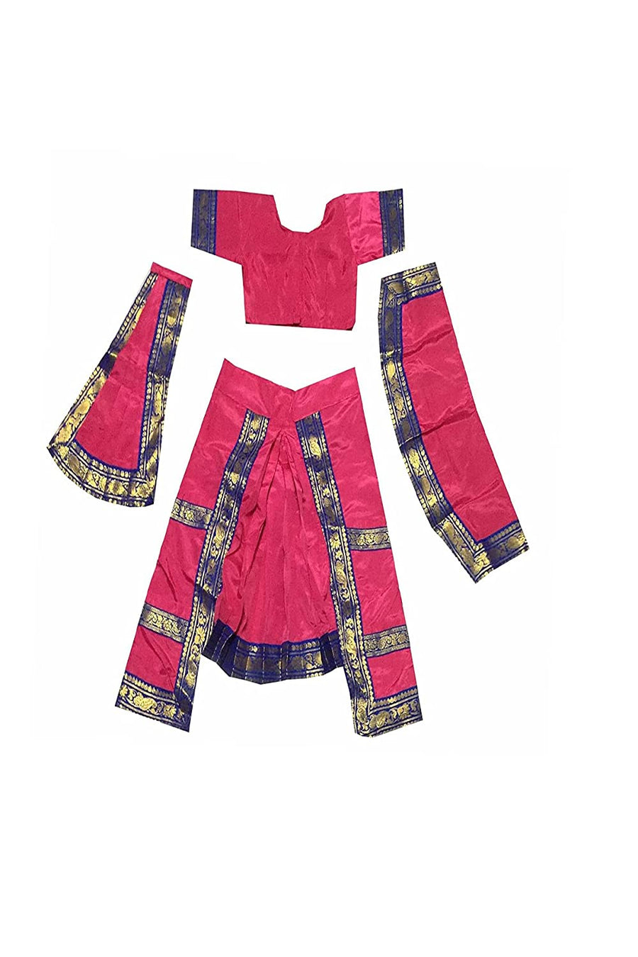 Bharatanatyam Indian Classical Dance Costume For Girls -Pink