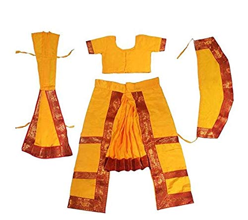 Bharatanatyam Indian Classical Dance Costume For Girls -Yellow