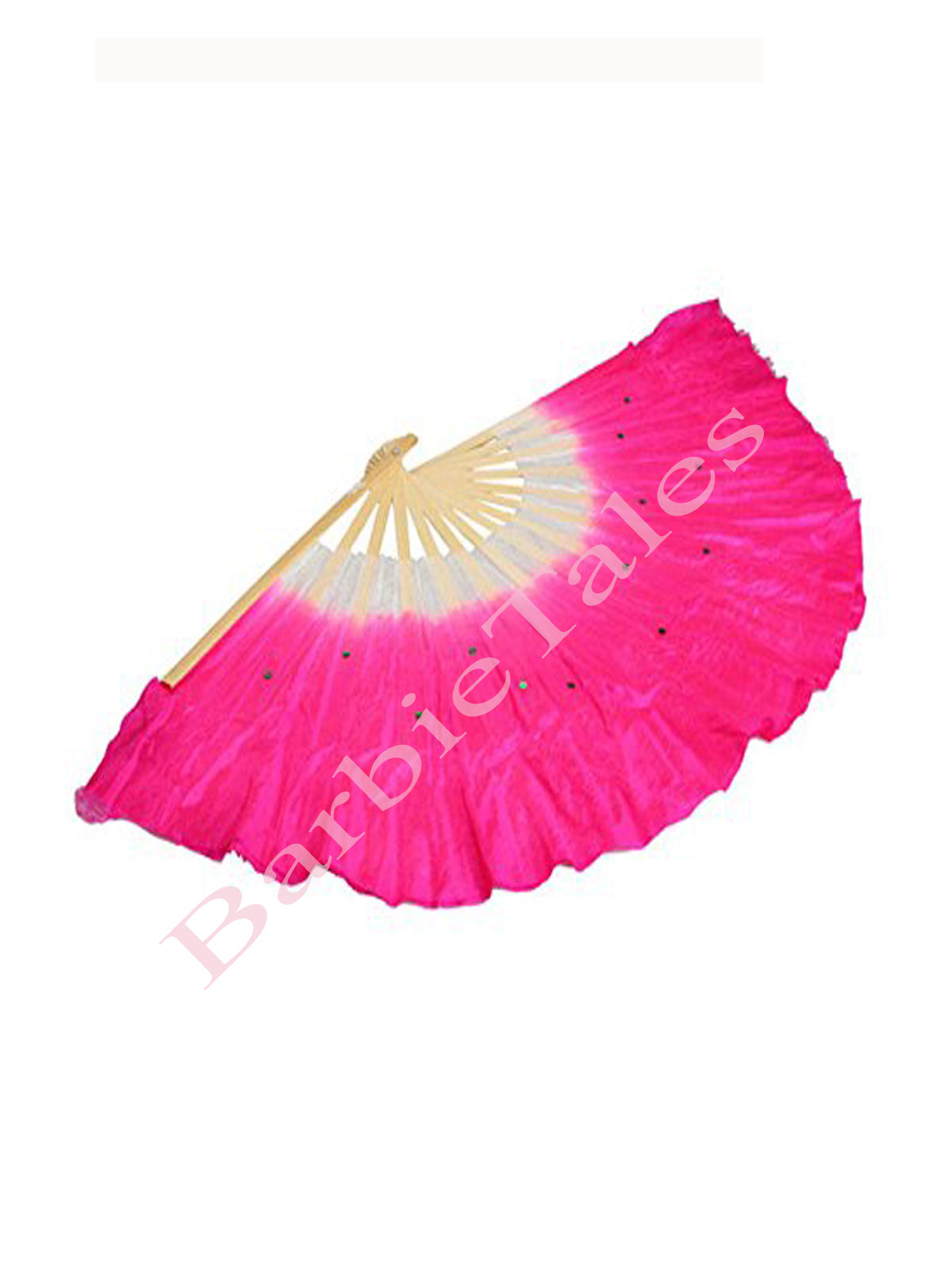 Japanese | Chinese  Silk Veil Assorted Pink Color Bamboo Fan For Adults and Kids